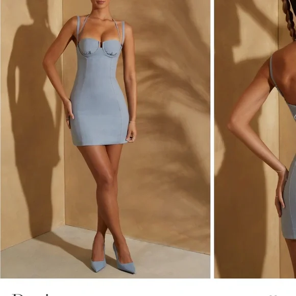 Oh Polly | Dresses | Oh Polly Light Blue Mini Dress | Poshmark